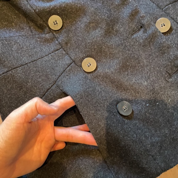 Large lapel peacoat coat Zara basic small sweater s exaggerated - Picture 5 of 6